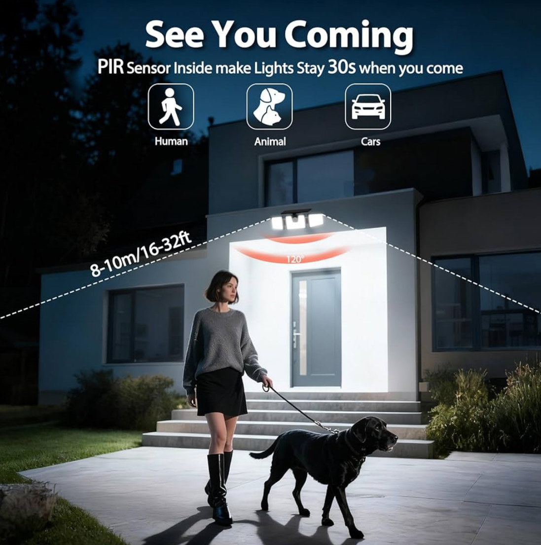 Motion Guard's Solar Powered, Motion Sensor Outdoor Patio Lights